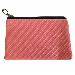 PU Leather Large Slim Wallet Change Purse Business Card Holder in Pink, NEW